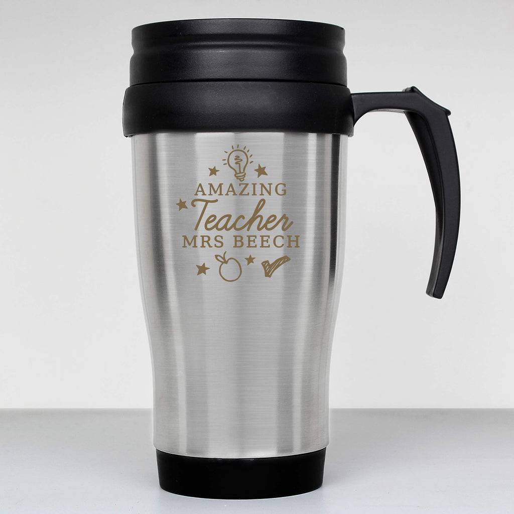 Personalised Amazing Teacher Travel Mug - Buy Travel Mugs at GiftMasters.co.uk