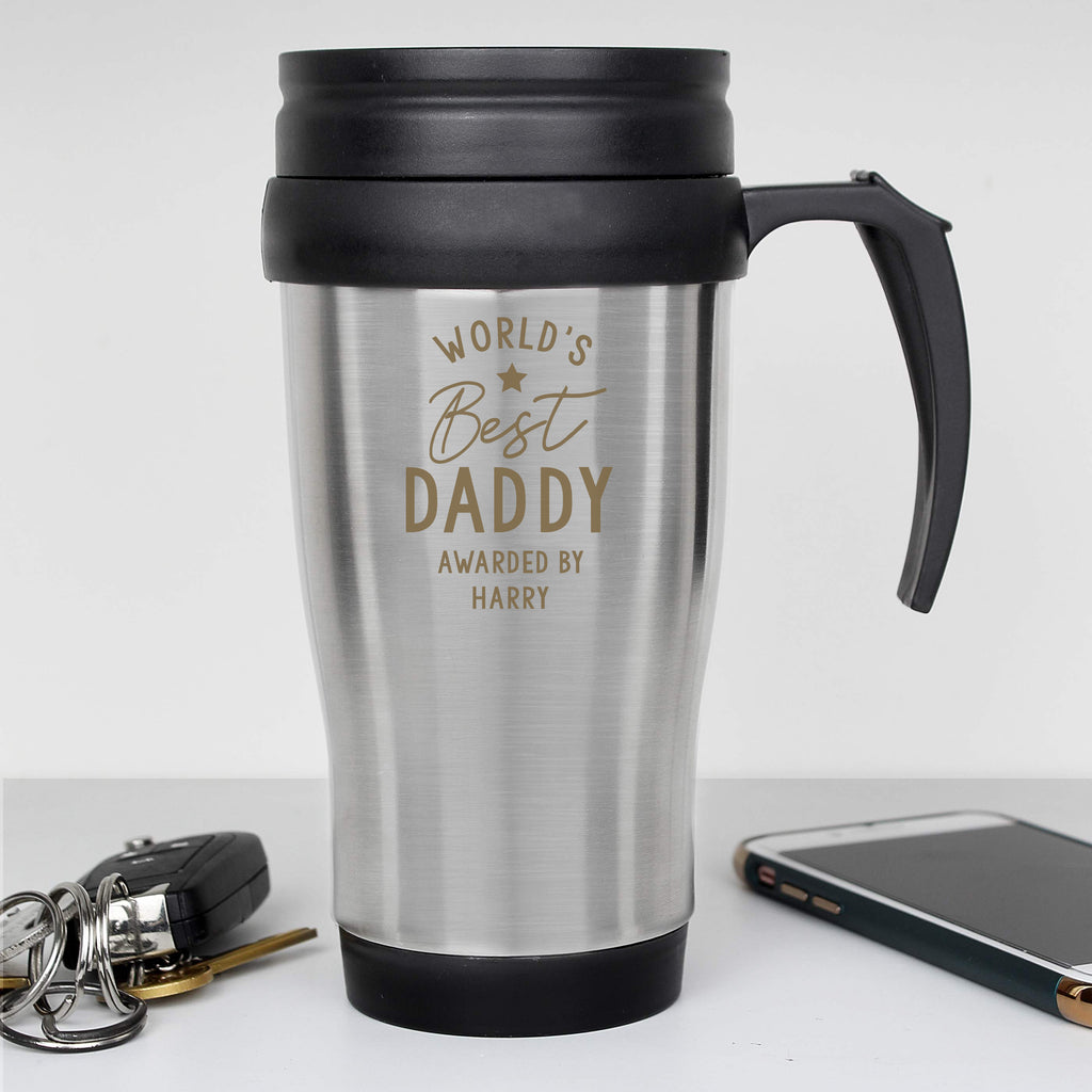Personalised 'Worlds Best' Travel Mug - Buy Mugs at GiftMasters.co.uk