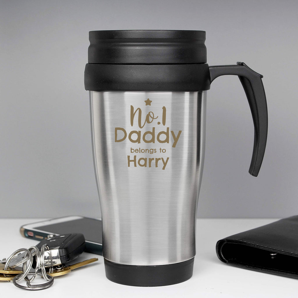 Personalised No.1 Daddy Travel Mug - Buy Travel Mugs at GiftMasters.co.uk