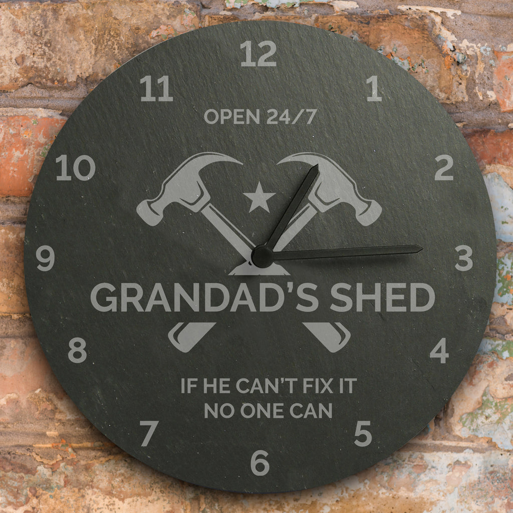 Personalised Tools Slate Clock - Buy Clocks & Watches at GiftMasters.co.uk