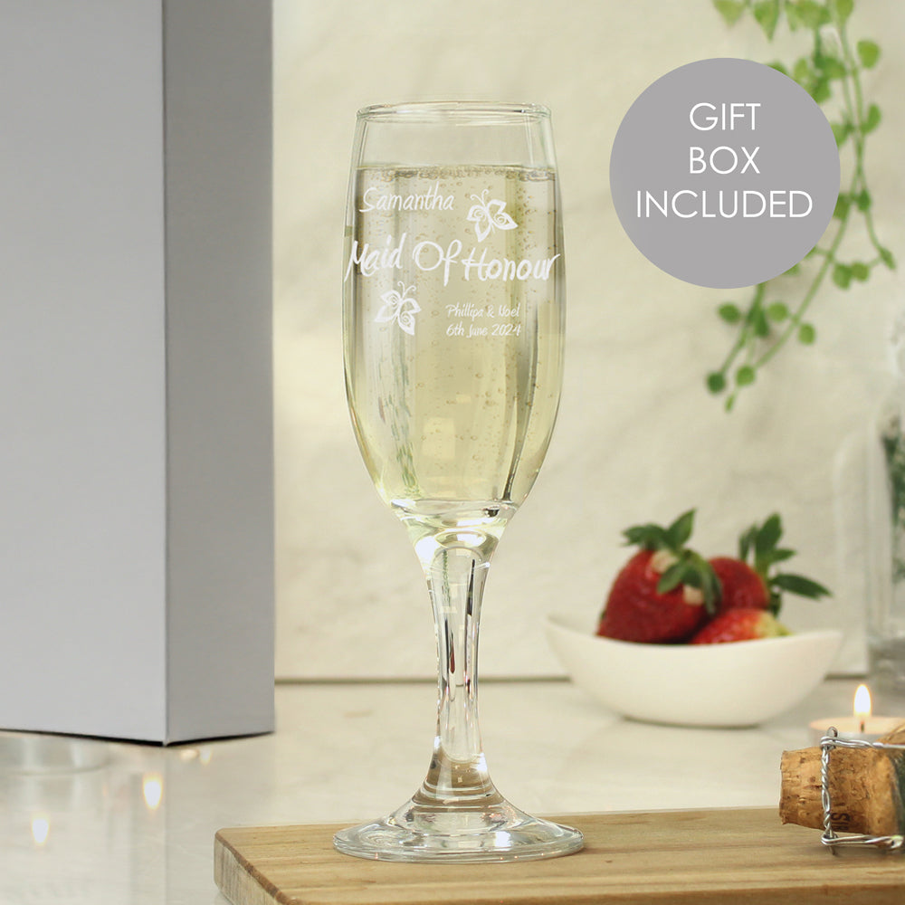 Personalised Elegance Flute - Buy Glasses & Barware at GiftMasters.co.uk