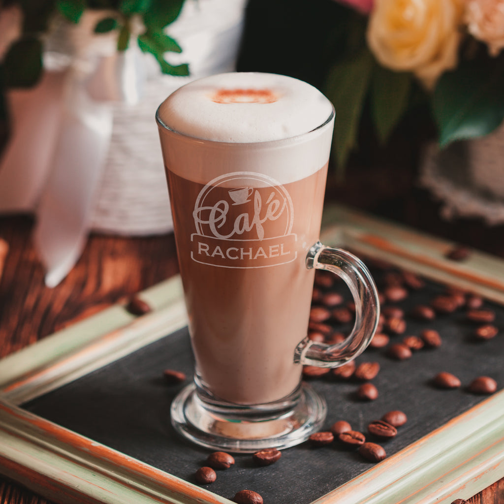 Personalised Cafe Latte Glass - Buy Glasses & Barware at GiftMasters.co.uk