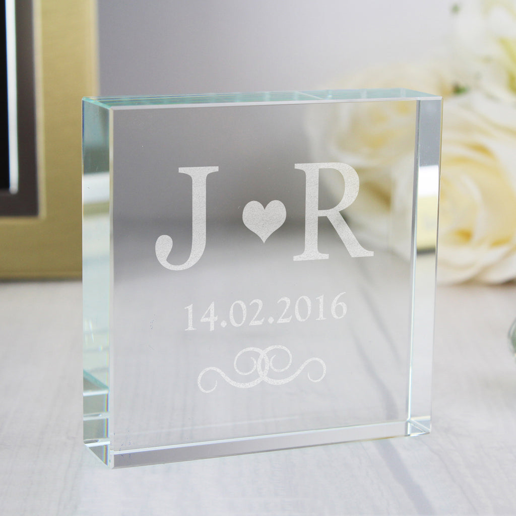 Personalised Monogram Crystal Token - Buy Ornaments at GiftMasters.co.uk