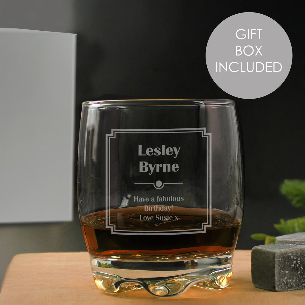 Personalised Art Deco Tumbler - Buy Glasses & Barware at GiftMasters.co.uk