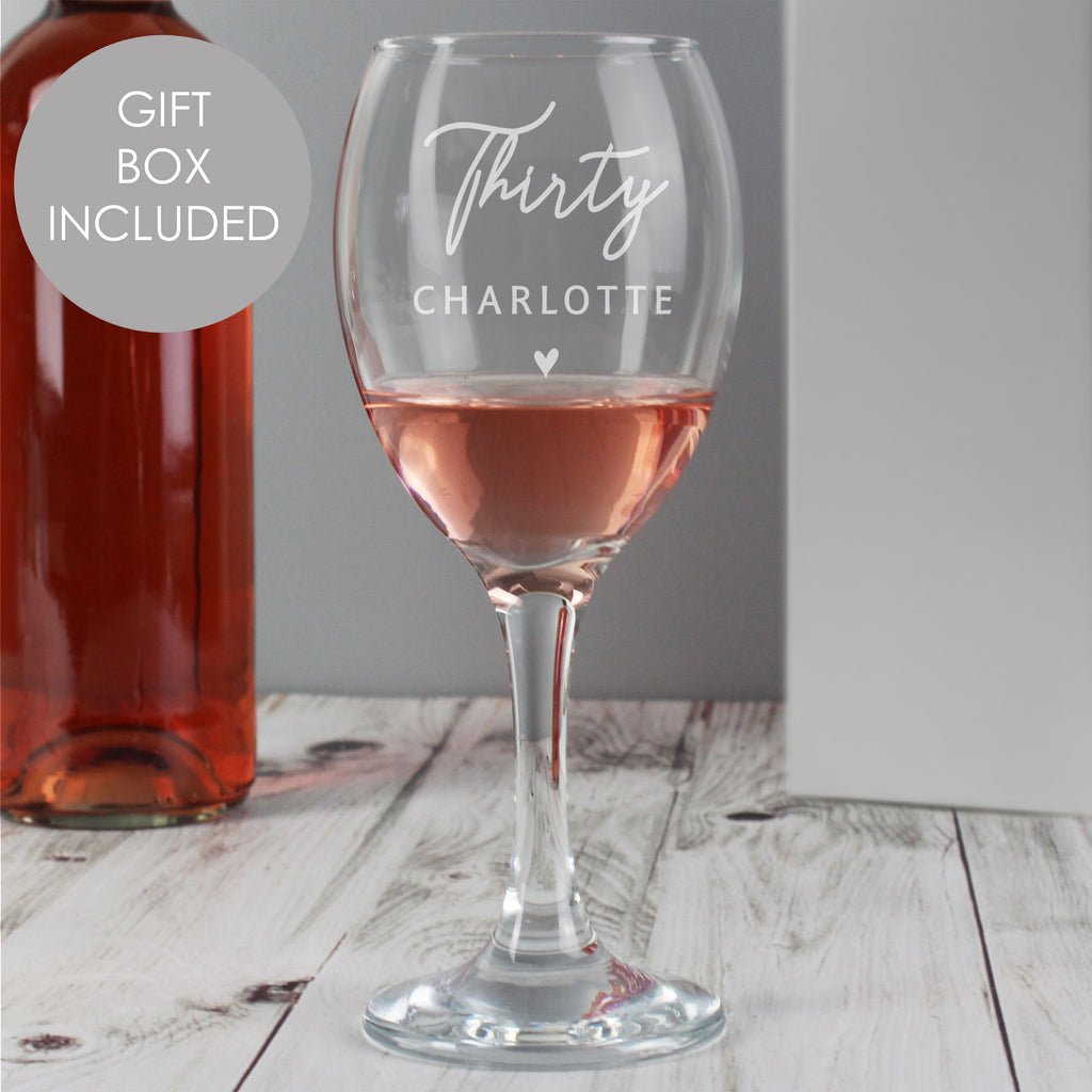 Personalised Big Age Wine Glass - Buy Glasses & Barware at GiftMasters.co.uk