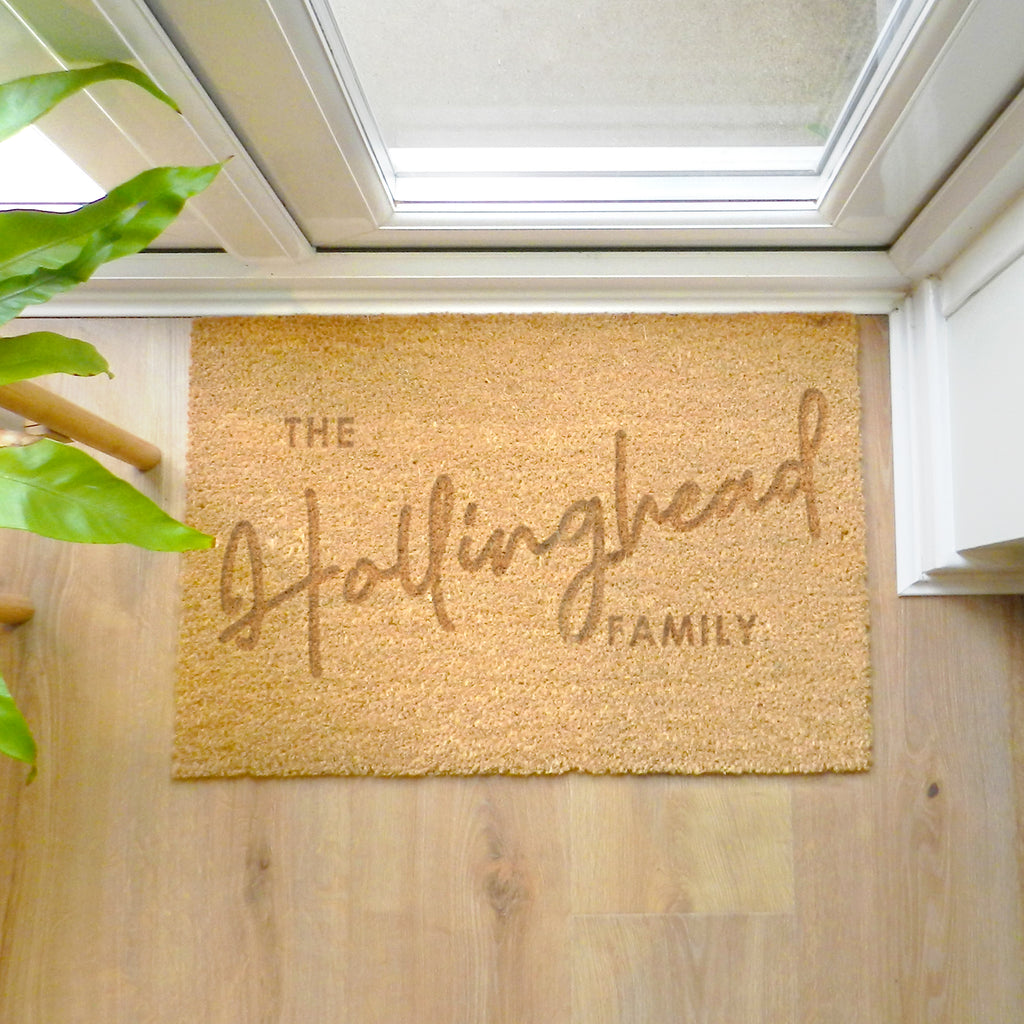 Personalised Couples Rectangle Indoor Doormat - Buy Doormats at GiftMasters.co.uk