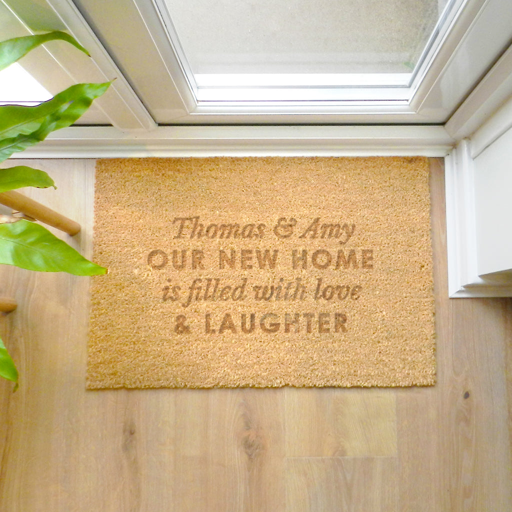 Personalised Free Text Rectangle Indoor Doormat - Buy Doormats at GiftMasters.co.uk