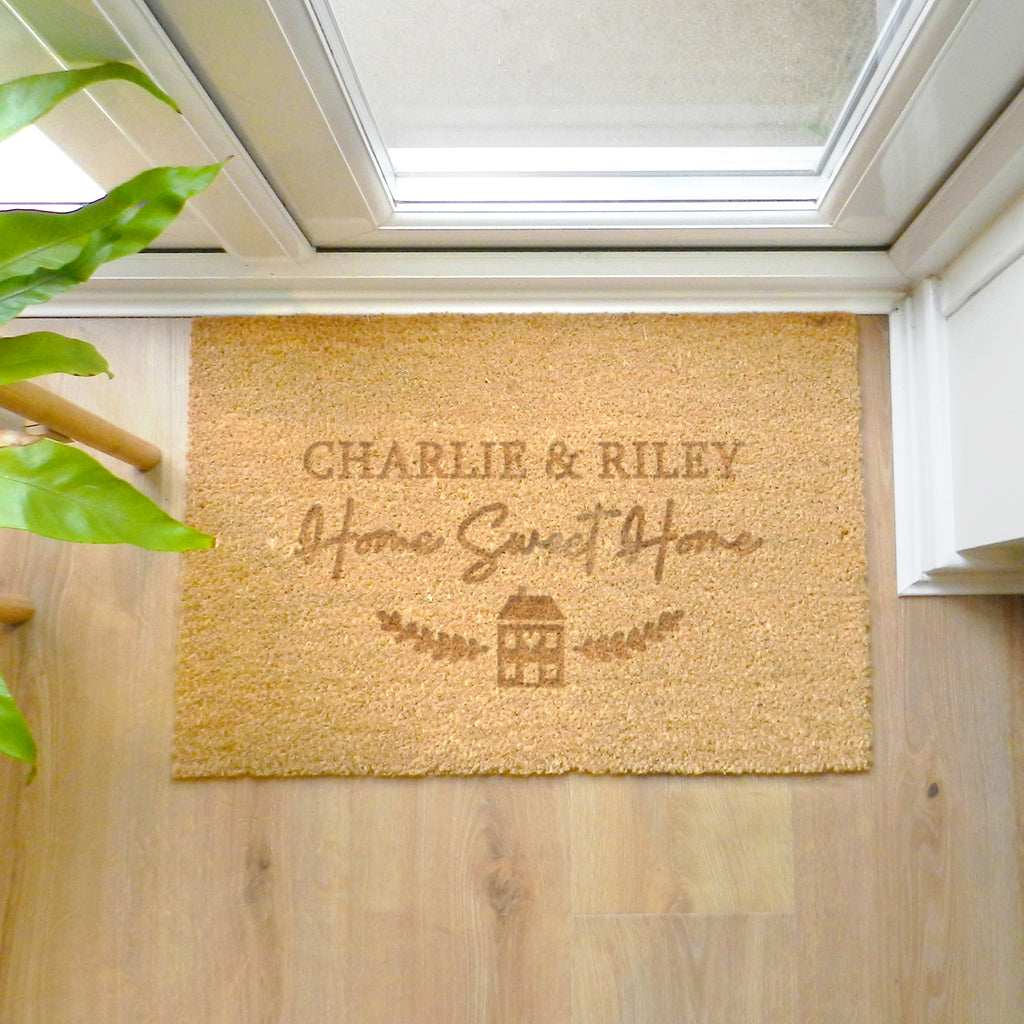 Personalised Home Sweet Home Rectangle Indoor Doormat - Buy Doormats at GiftMasters.co.uk