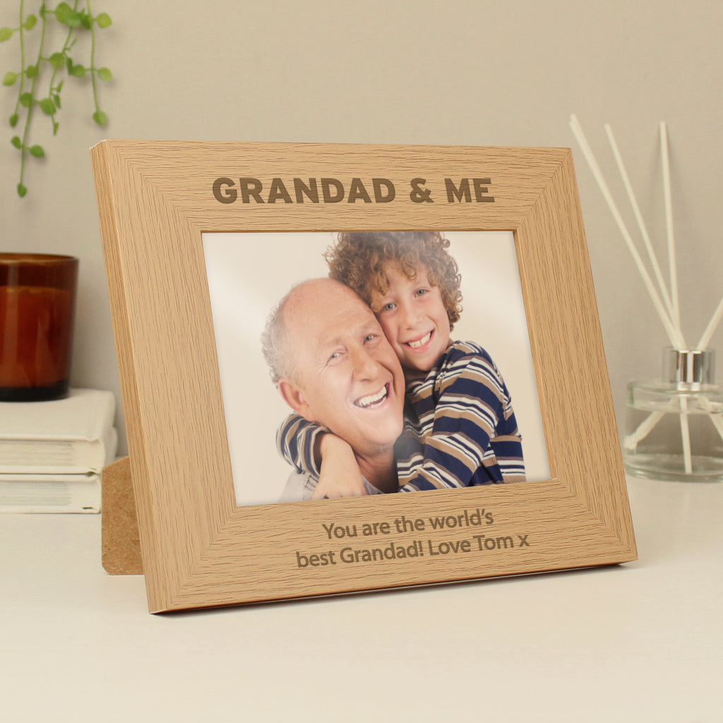 Personalised 5x7 Grandad & Me Photo Frame - Buy Photo Frames, Albums and Guestbooks at GiftMasters.co.uk