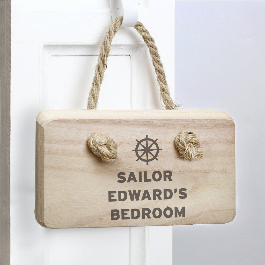 Personalised Nautical Wooden Sign - Buy Hanging Decorations & Signs at GiftMasters.co.uk