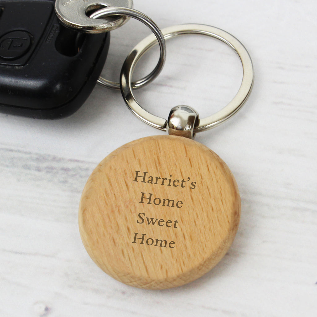 Personalised Wooden Keyring - Buy Keepsakes at GiftMasters.co.uk