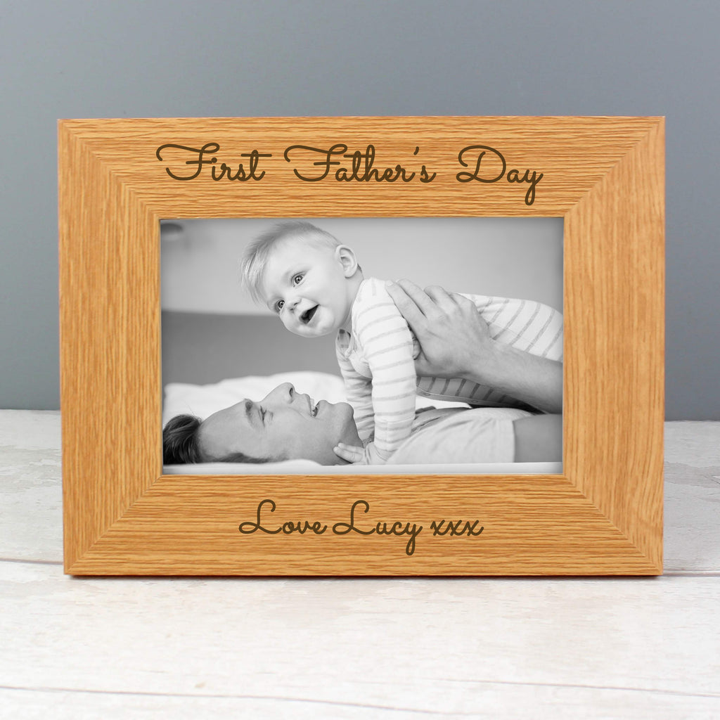 Personalised Free Text 6x4 Wooden Photo Frame - Buy Photo Frames, Albums and Guestbooks at GiftMasters.co.uk