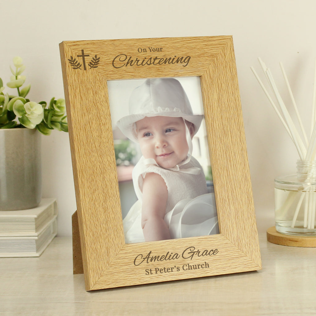 Personalised Christening 6x4 Photo Frame - Buy Photo Frames, Albums and Guestbooks at GiftMasters.co.uk