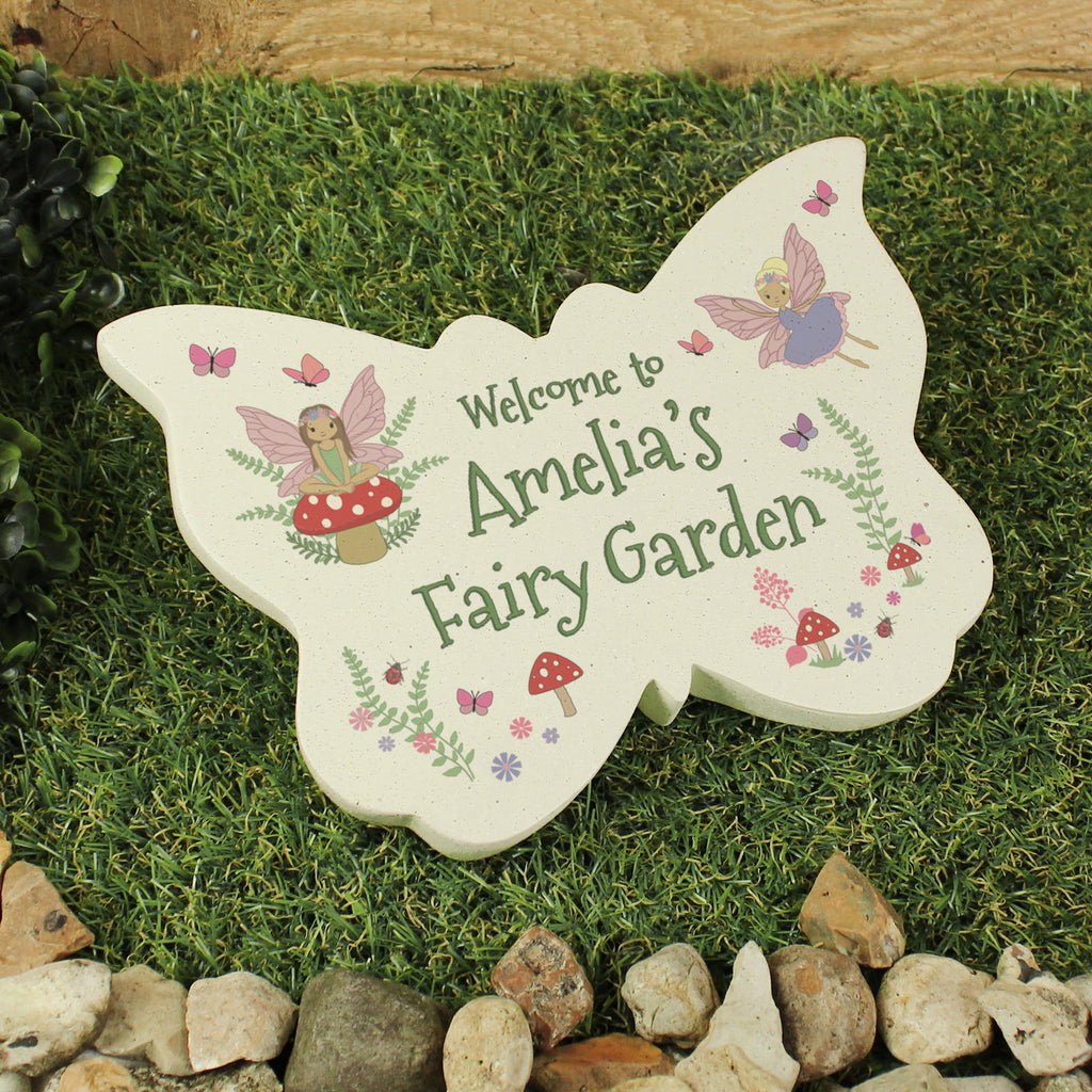 Personalised Fairy Garden Butterfly Ornament - Buy Ornaments at GiftMasters.co.uk
