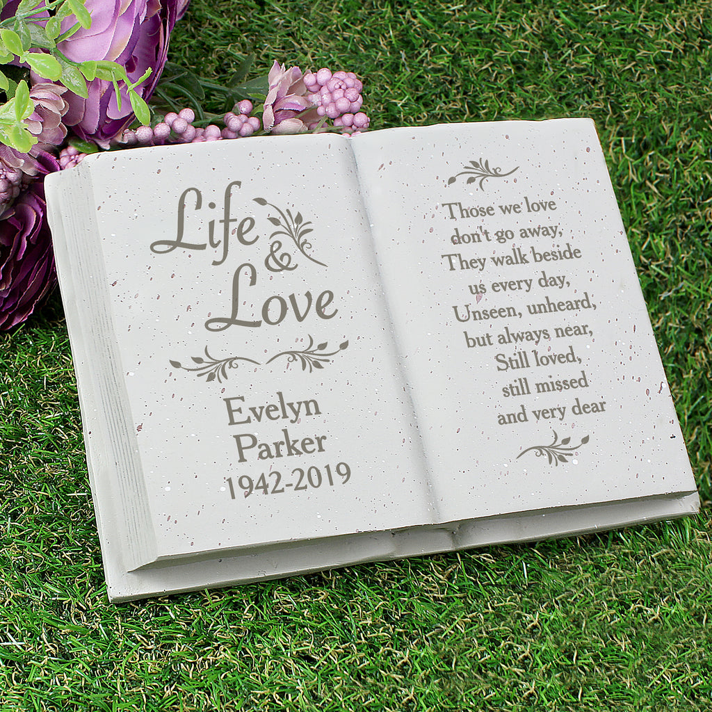 Personalised Life & Love Memorial Book - Buy Ornaments at GiftMasters.co.uk