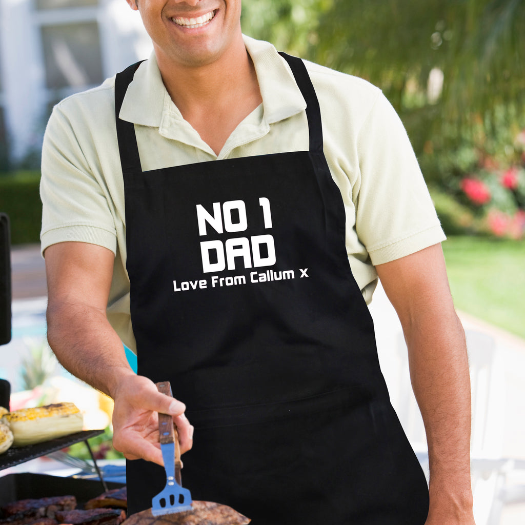 Personalised No.1 Dad Apron - Buy Kitchen, Baking & Dining Gifts at GiftMasters.co.uk