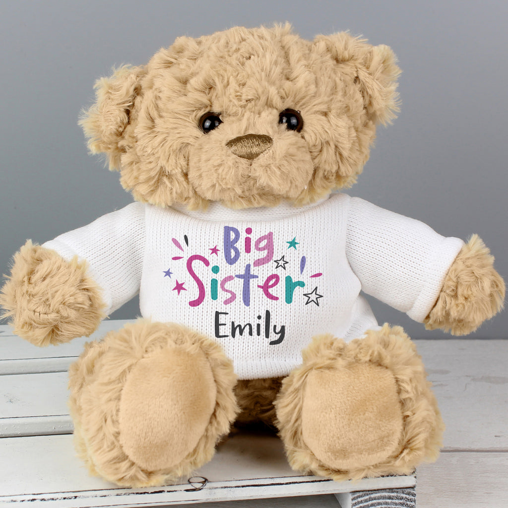 Personalised Big Sister Teddy Bear - Buy Plush at GiftMasters.co.uk