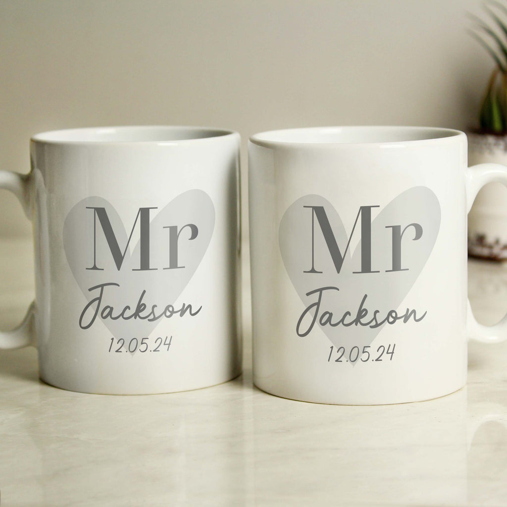 Personalised Couples Mug Set - Buy Mugs at GiftMasters.co.uk