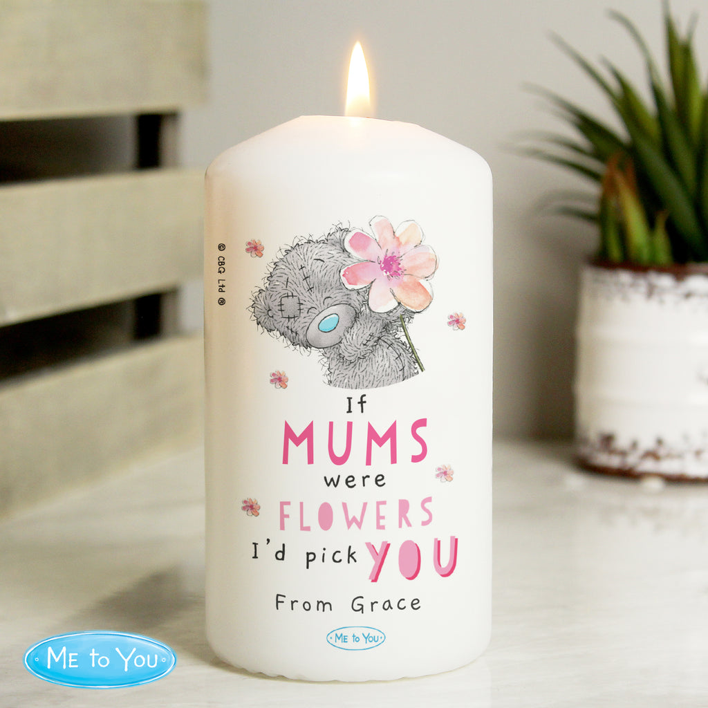 Personalised Me To You If... Were Flowers Pillar Candle - Buy Licensed Products at GiftMasters.co.uk