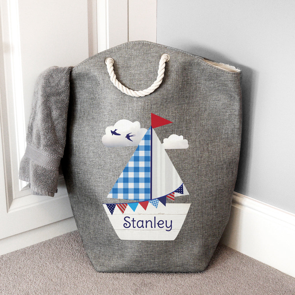 Personalised Sailboat Storage Bag - Buy Storage at GiftMasters.co.uk
