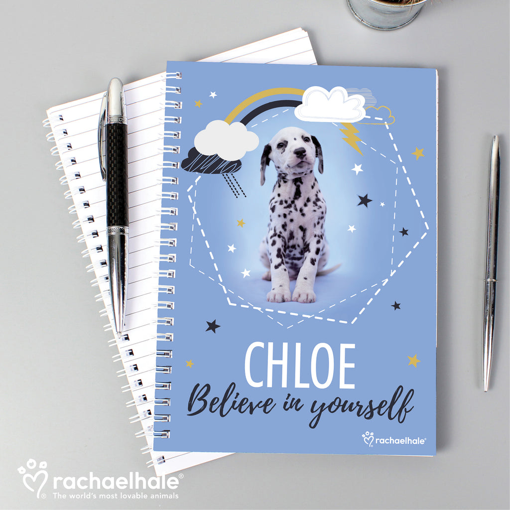 Personalised Rachael Hale Dalmatian A5 Notebook - Buy Stationery & Pens at GiftMasters.co.uk