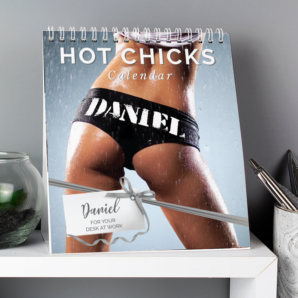 Personalised Hot Chicks Desk Calendar - Buy Stationery & Pens at GiftMasters.co.uk