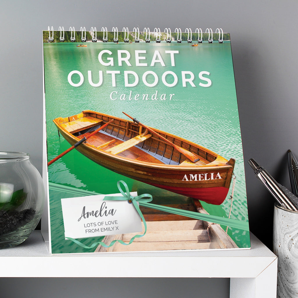 Personalised Outdoors Desk Calendar - Buy Stationery & Pens at GiftMasters.co.uk
