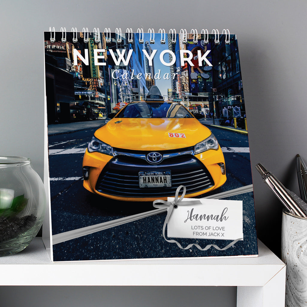 Personalised New York Desk Calendar - Buy Stationery & Pens at GiftMasters.co.uk
