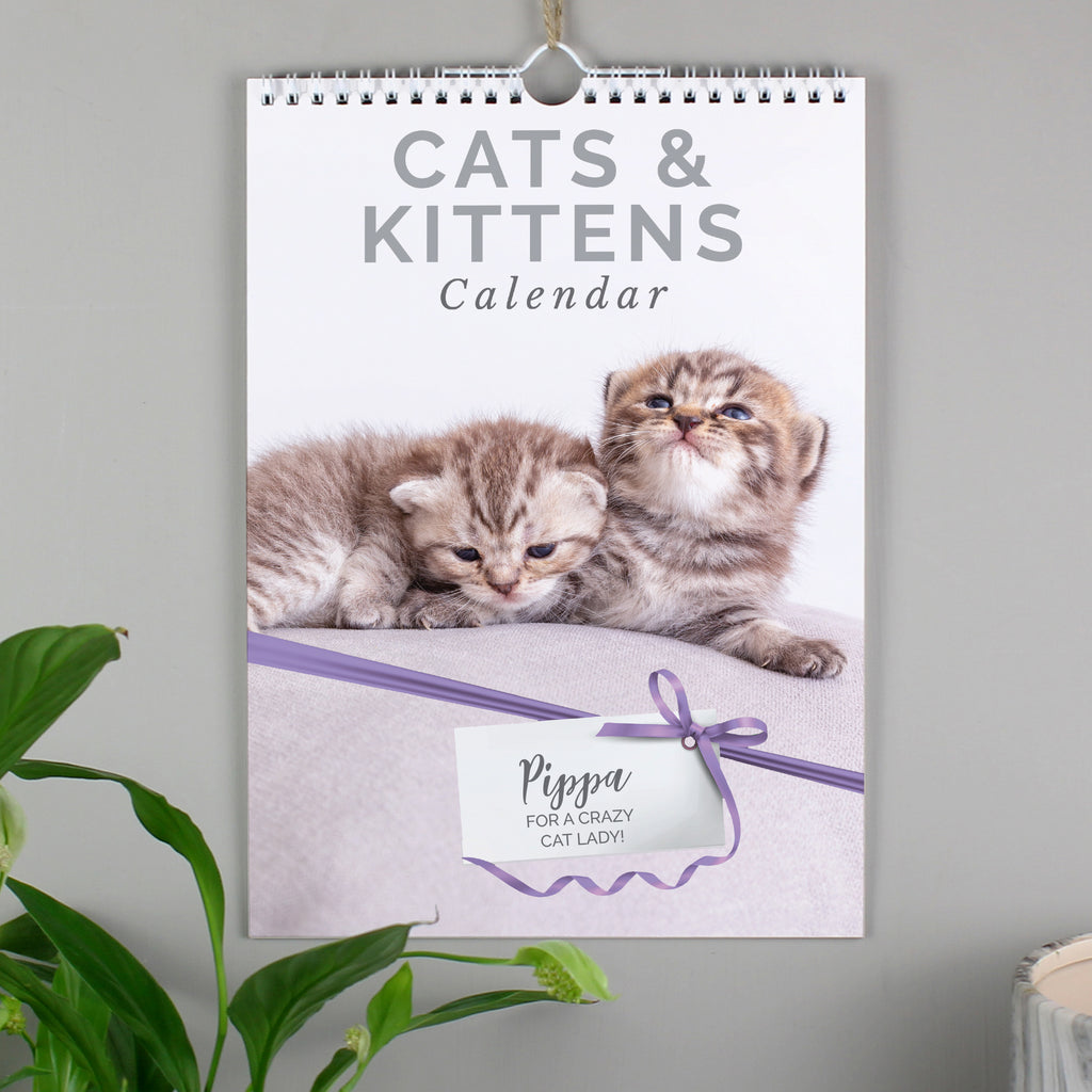 Personalised A4 Cats & Kittens Calendar - Buy Stationery & Pens at GiftMasters.co.uk