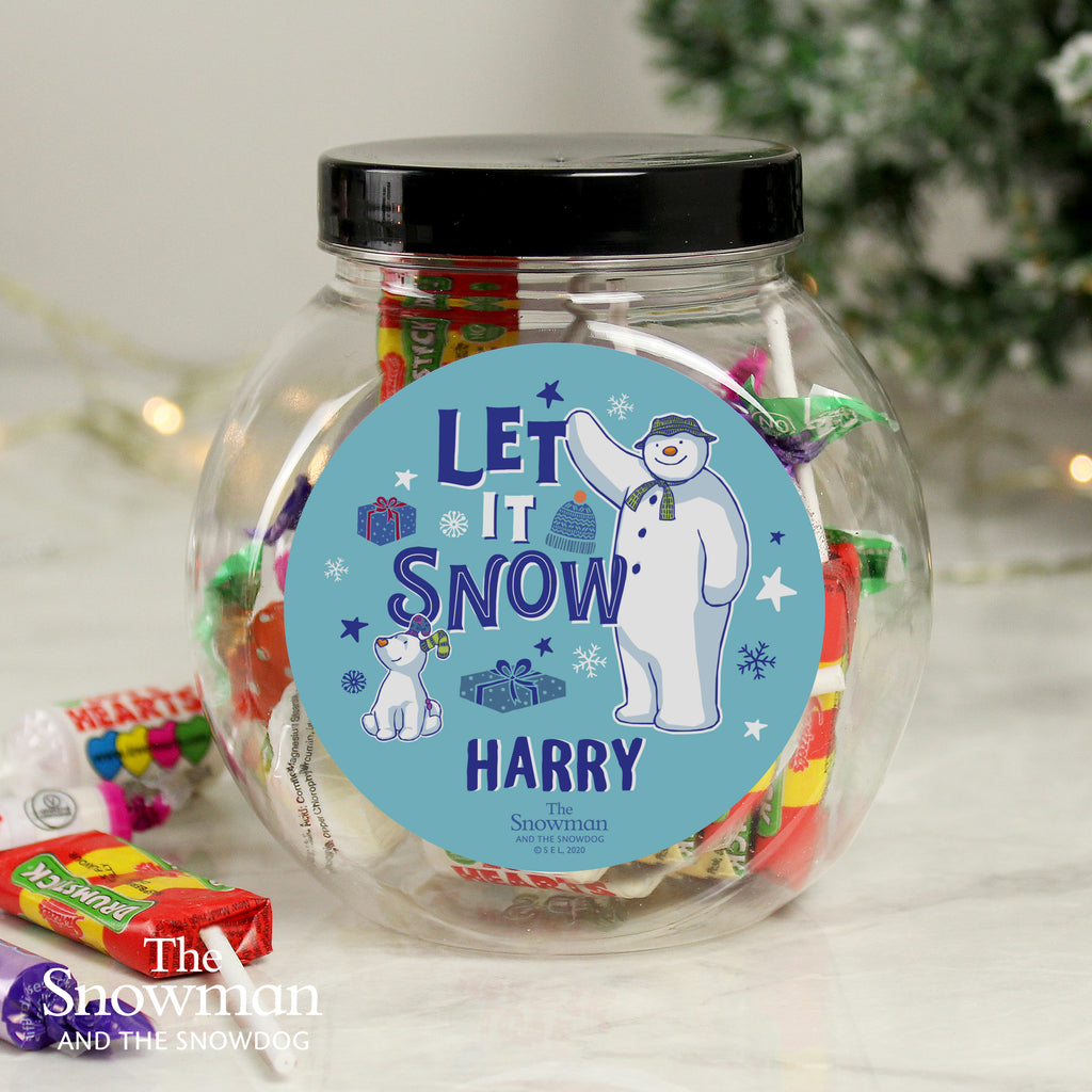 Personalised The Snowman and the Snowdog Sweet Jar - Buy Licensed Products at GiftMasters.co.uk