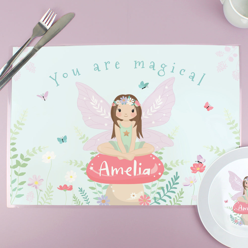 Personalised Toadstool Fairy Placemat - Buy Mealtime Essentials at GiftMasters.co.uk