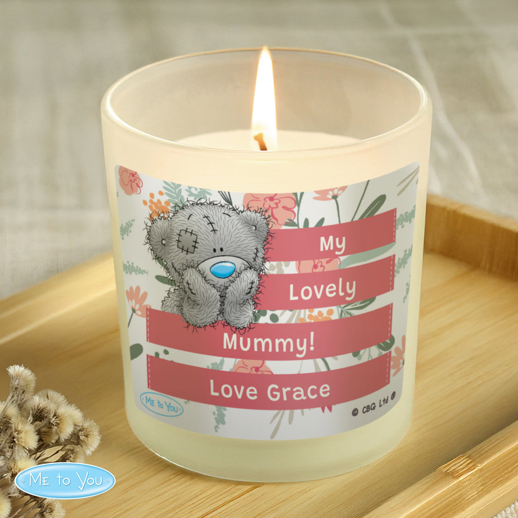 Personalised Me To You Floral Scented Jar Candle - Buy Licensed Products at GiftMasters.co.uk