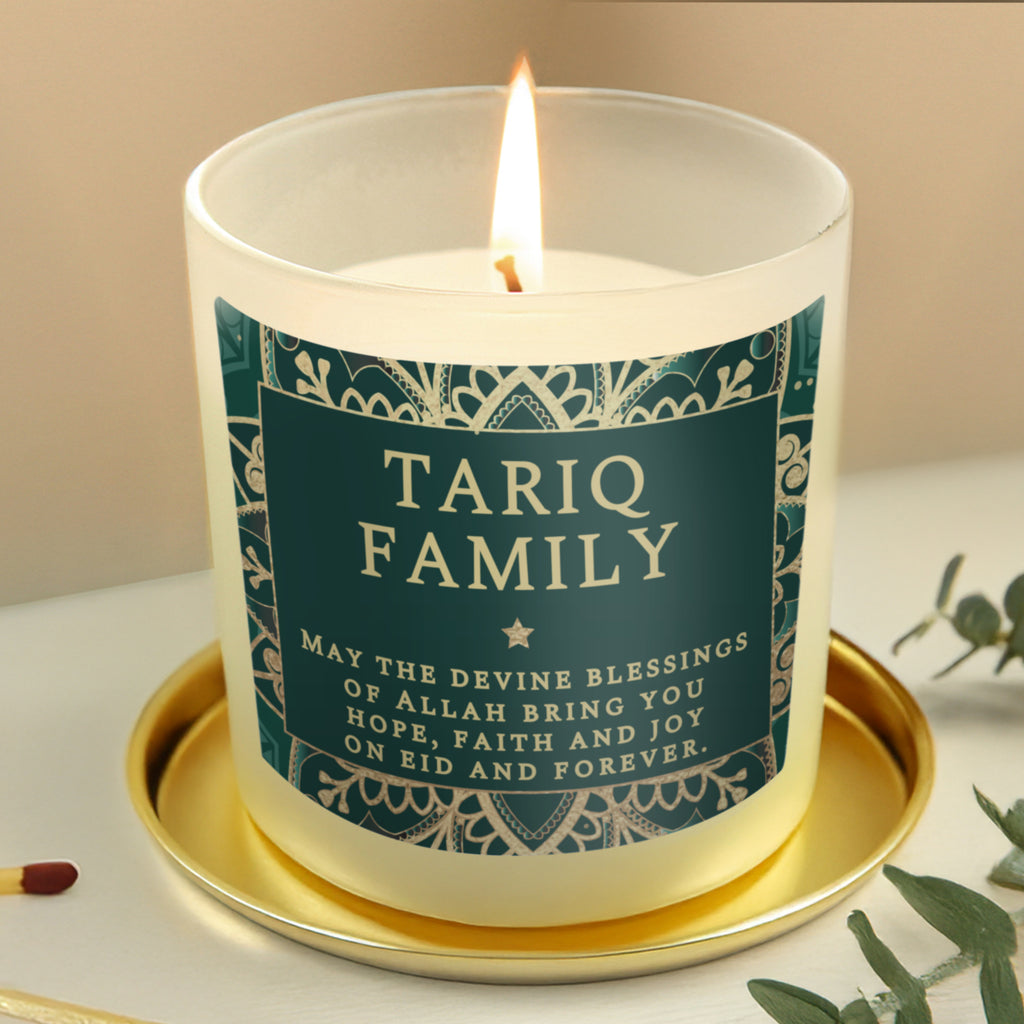 Personalised Eid and Ramadan Scented Jar Candle - Buy Candles & Reed Diffusers at GiftMasters.co.uk