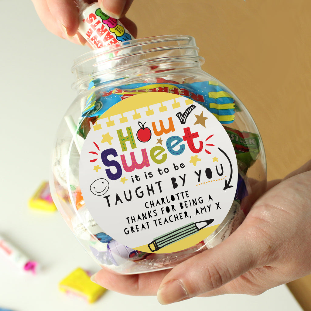 Personalised Shape Little Minds Sweet Jar - Buy Confectionery at GiftMasters.co.uk