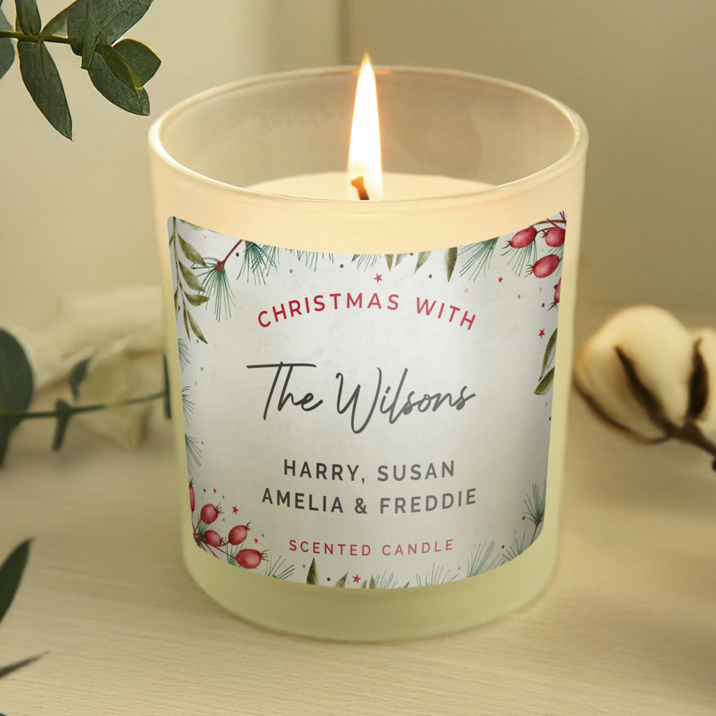 Personalised Christmas With... Scented Jar Candle - Buy Candles & Reed Diffusers at GiftMasters.co.uk