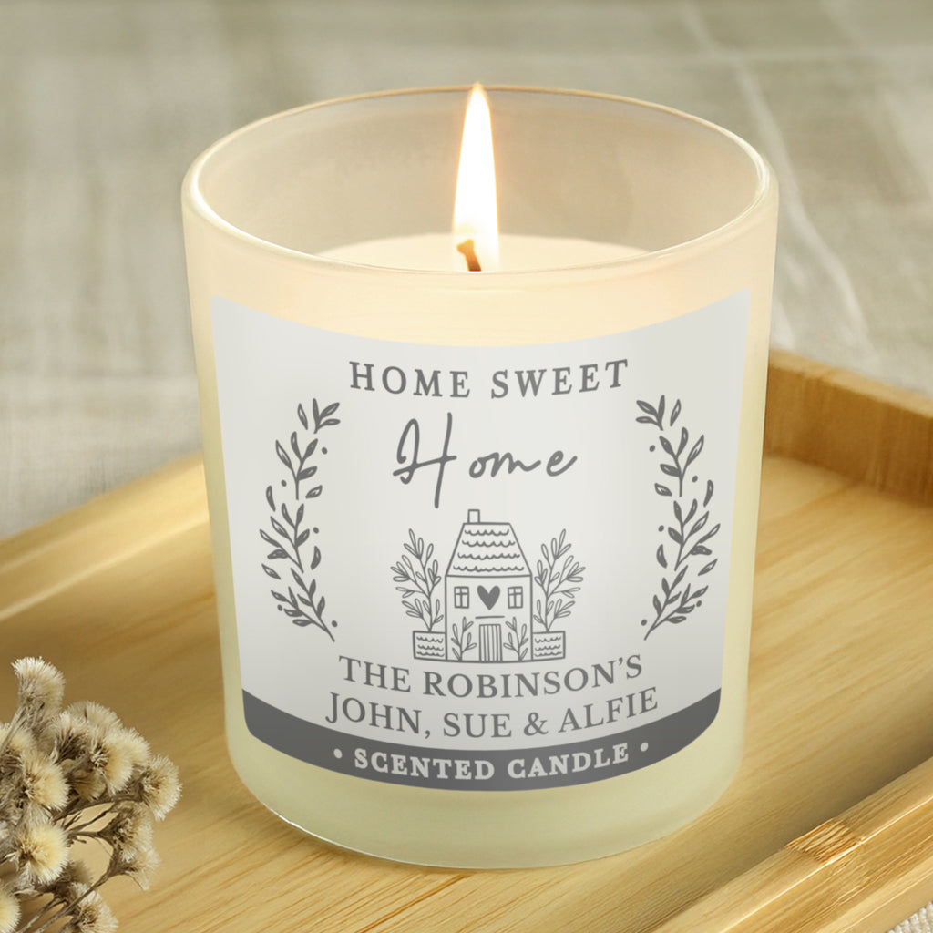 Personalised HOME Scented Jar Candle - Buy Candles & Reed Diffusers at GiftMasters.co.uk