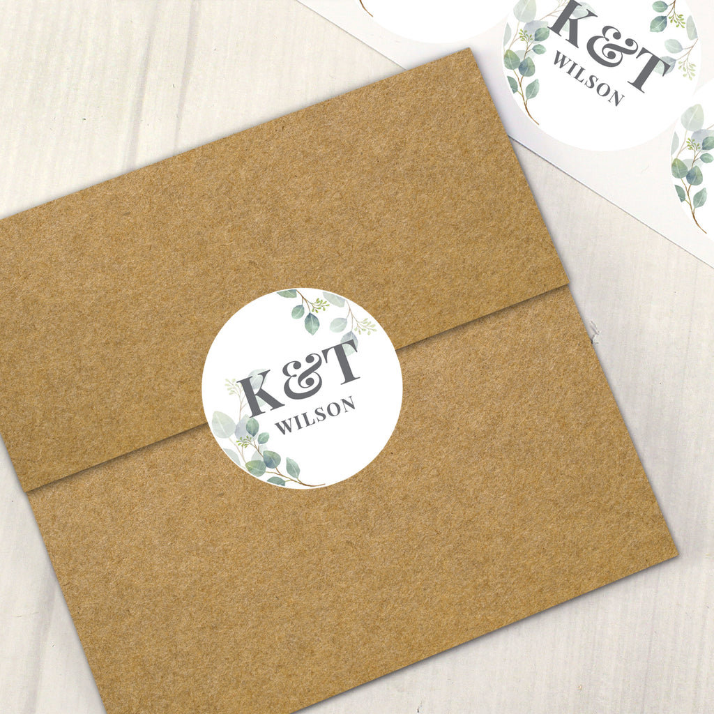 Personalised Botanical Initial Sticker Set - Buy Stationery & Pens at GiftMasters.co.uk