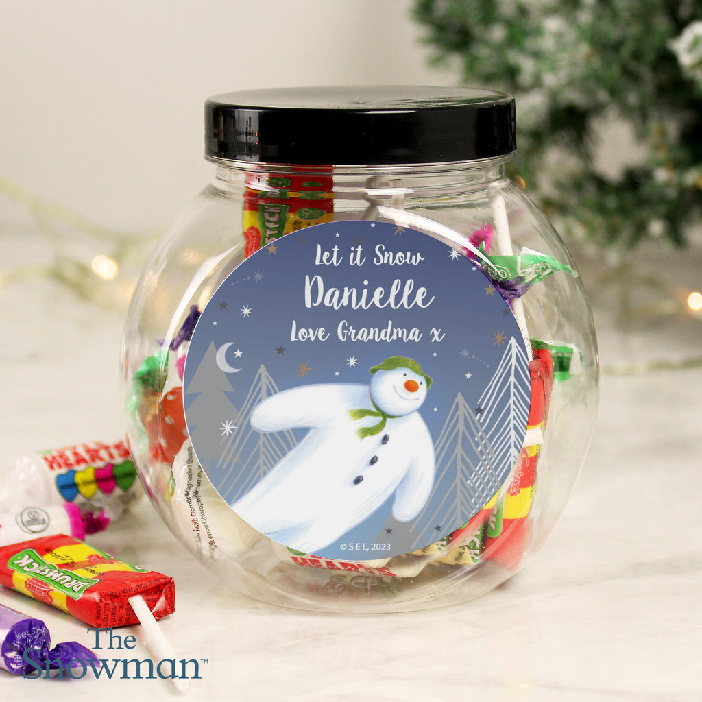 Personalised The Snowman Magical Adventure Sweet Jar - Buy Confectionery at GiftMasters.co.uk