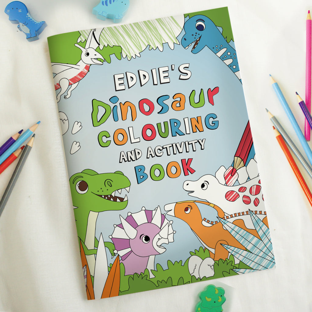 Personalised Dinosaur Colouring Book - Buy Books at GiftMasters.co.uk