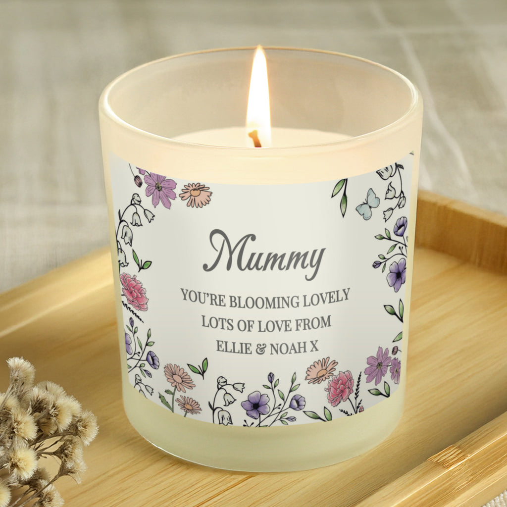 Personalised Wild Flowers Candle Jar - Buy Candles & Reed Diffusers at GiftMasters.co.uk