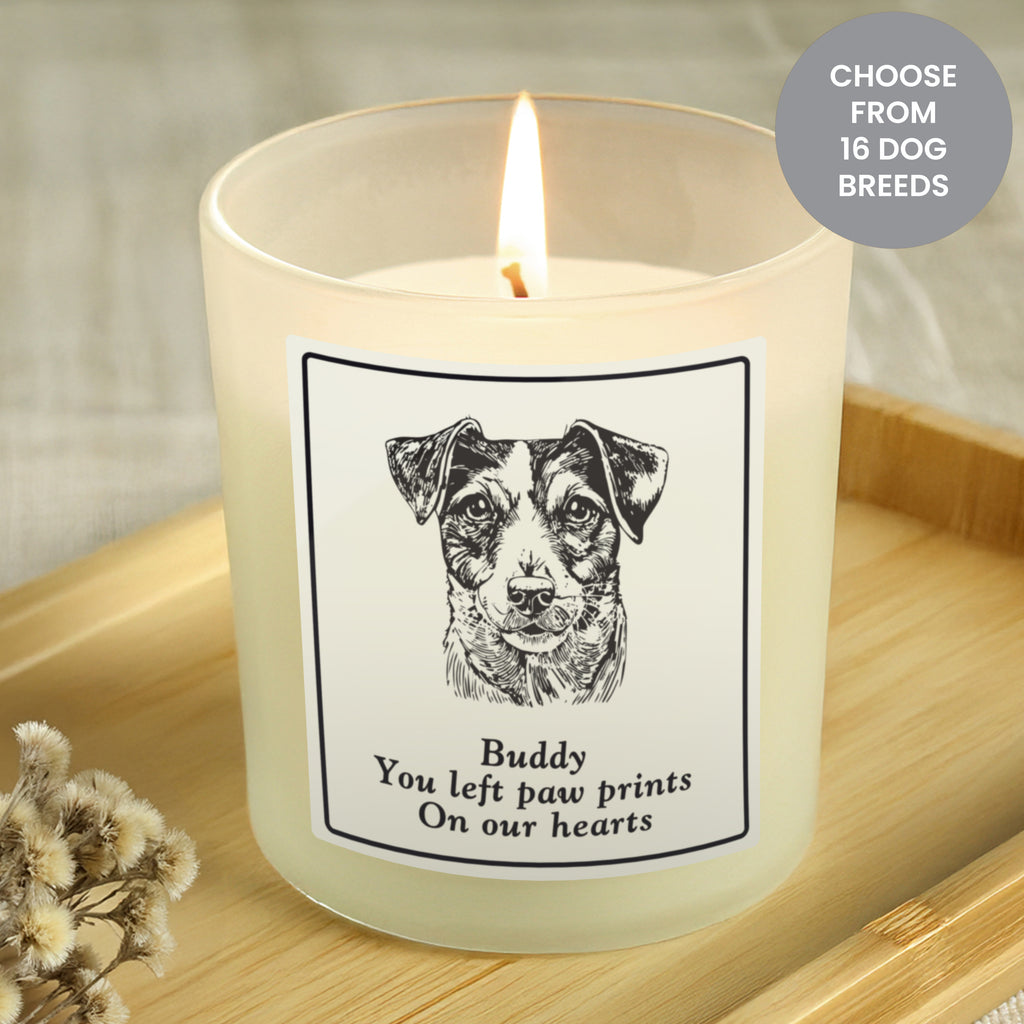 Personalised Dog Breed Candle Jar - Buy Pet Gifts at GiftMasters.co.uk
