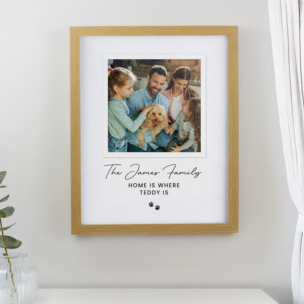 Personalised Pet Photo Upload Oak Framed Print - Buy Framed Prints at GiftMasters.co.uk