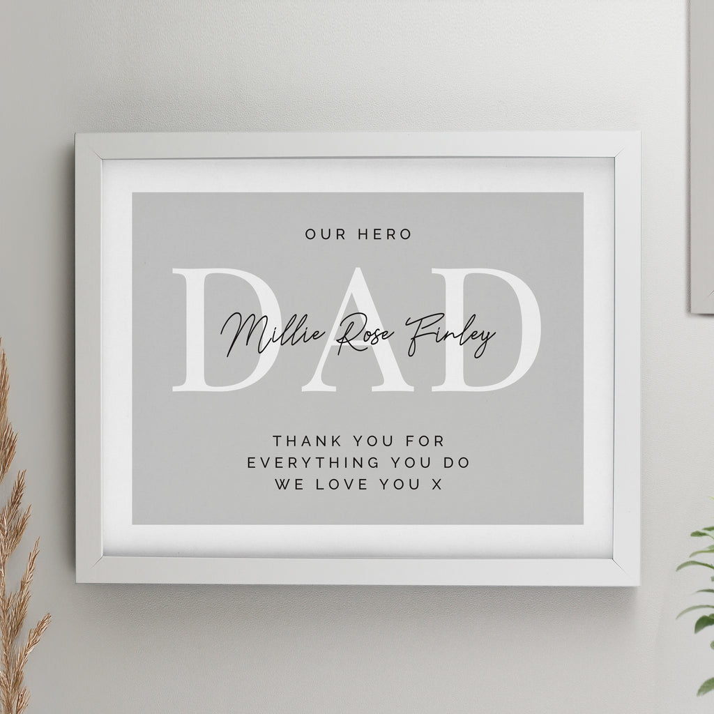 Personalised Free Text White Poster Frame - Buy Poster Frames at GiftMasters.co.uk