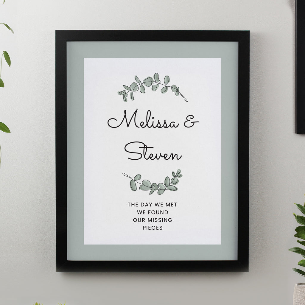 Personalised Botanical Black Poster Frame - Buy Framed Prints at GiftMasters.co.uk