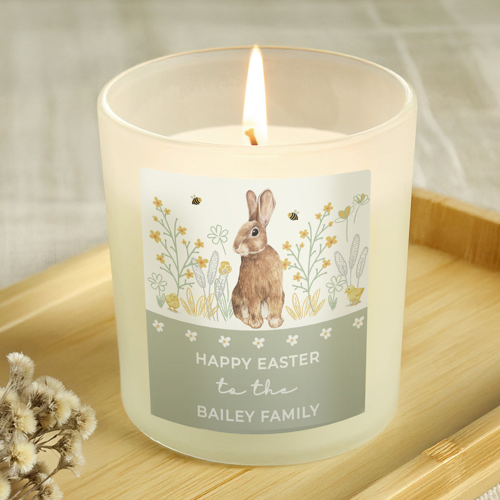 Personalised Spring Bunny Candle Jar - Buy Candles & Reed Diffusers at GiftMasters.co.uk