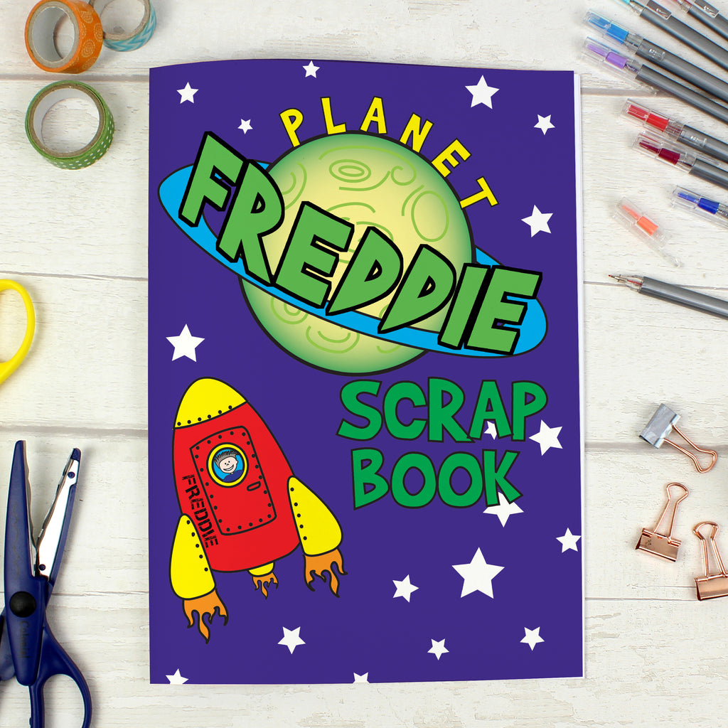 Personalised Space - A4 Scrapbook - Buy Stationery & Pens at GiftMasters.co.uk