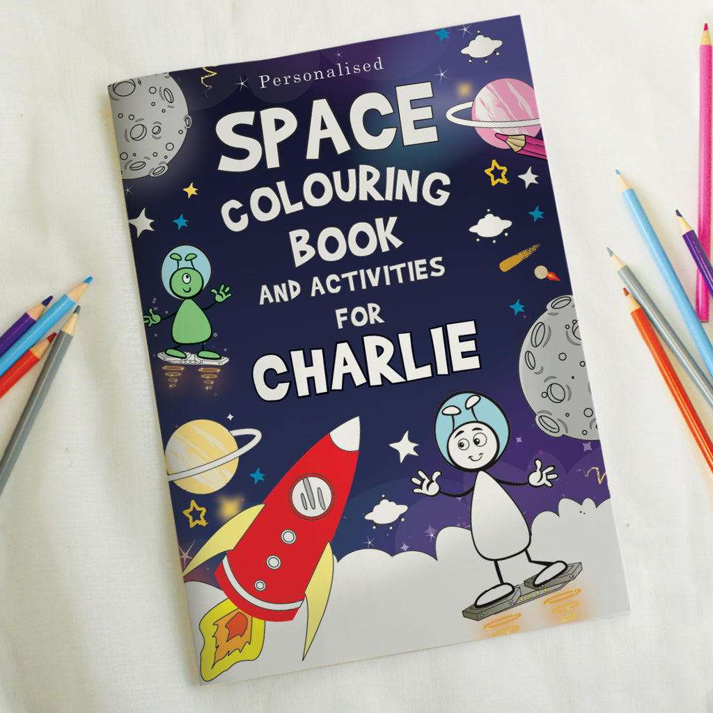 Personalised Space Colouring Book - Buy Books at GiftMasters.co.uk