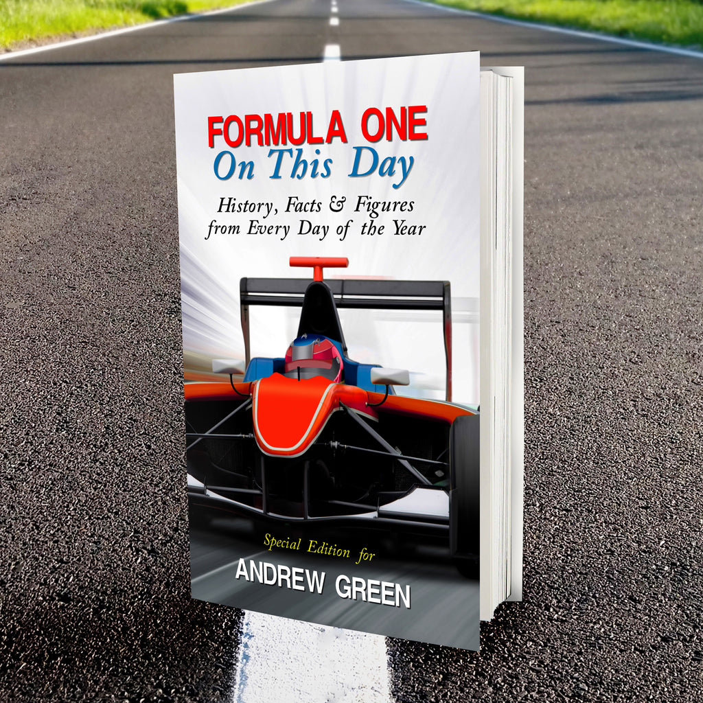 Personalised Formula 1 On This Day Book - Buy Books at GiftMasters.co.uk