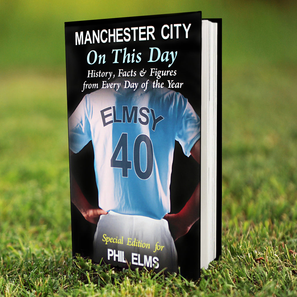 Personalised Manchester City On This Day Book - Buy Books at GiftMasters.co.uk