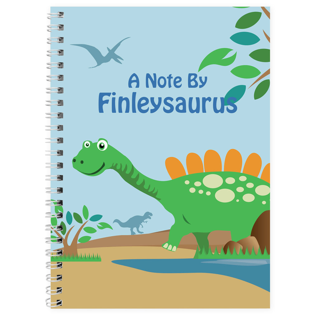Personalised Dinosaur A5 Notebook - Buy Stationery & Pens at GiftMasters.co.uk